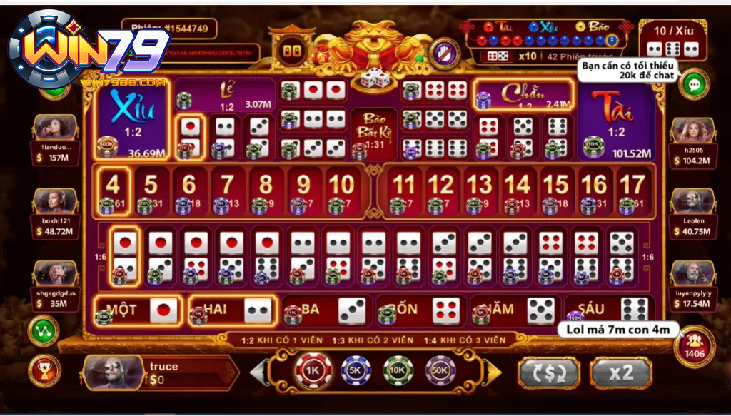 Cách chơi tài xỉu sicbo win79